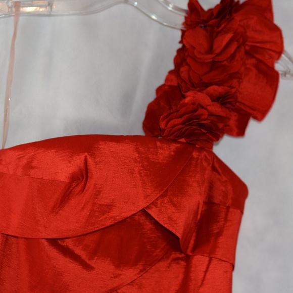 One Shoulder Red Special Occasion Dress SZ S Twenty One - Picture 3 of 8